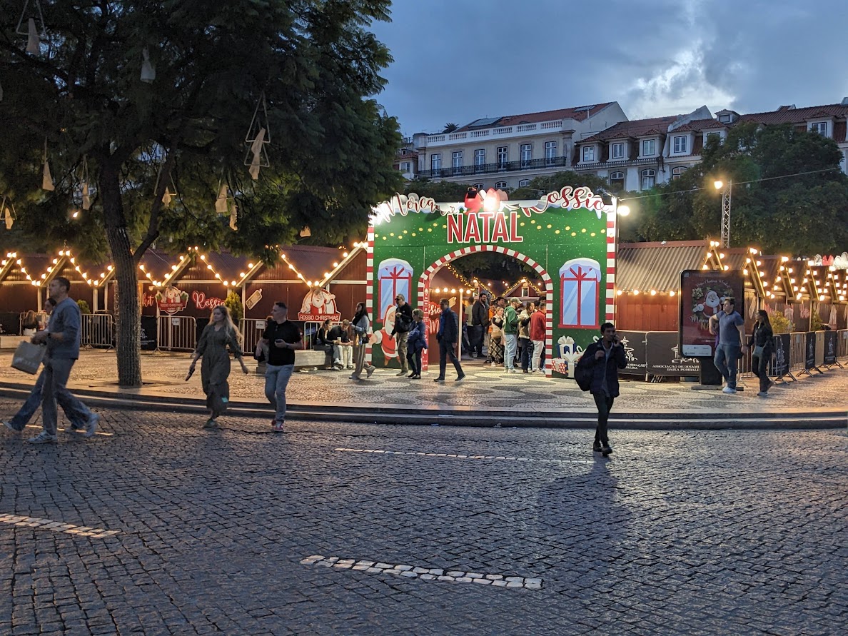 To Sandy's great pleasure, Lisbon was hosting a Christmas Market down the street from our Airbnb.
