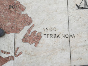A depiction of Portugal's initial impression of Newfoundland, as shown on the Rose Compass at the Monument to the Discoverers.