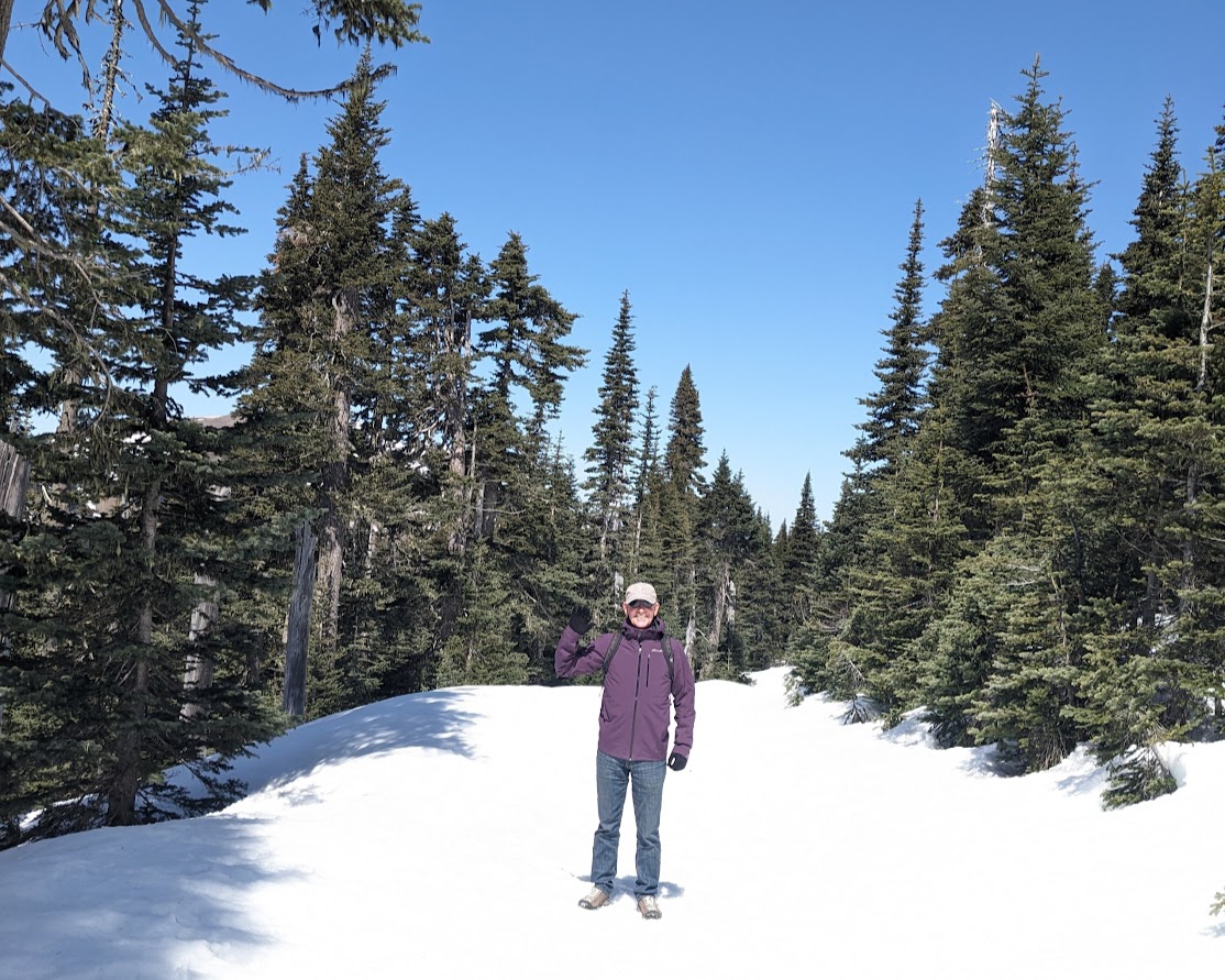 Sporting only hiking shoes, our outing was easily foiled by the persistent snow.